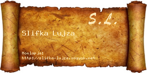 Slifka Lujza névjegykártya